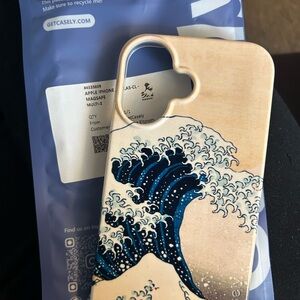 Casely Ocean Wave iPhone Case - Blue and Tan